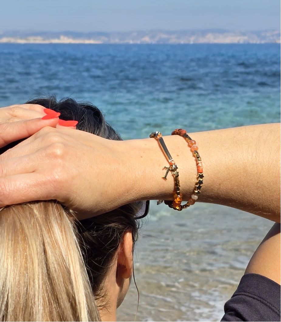 LYSIA - Bracelet/ras du cou – lettre au choix