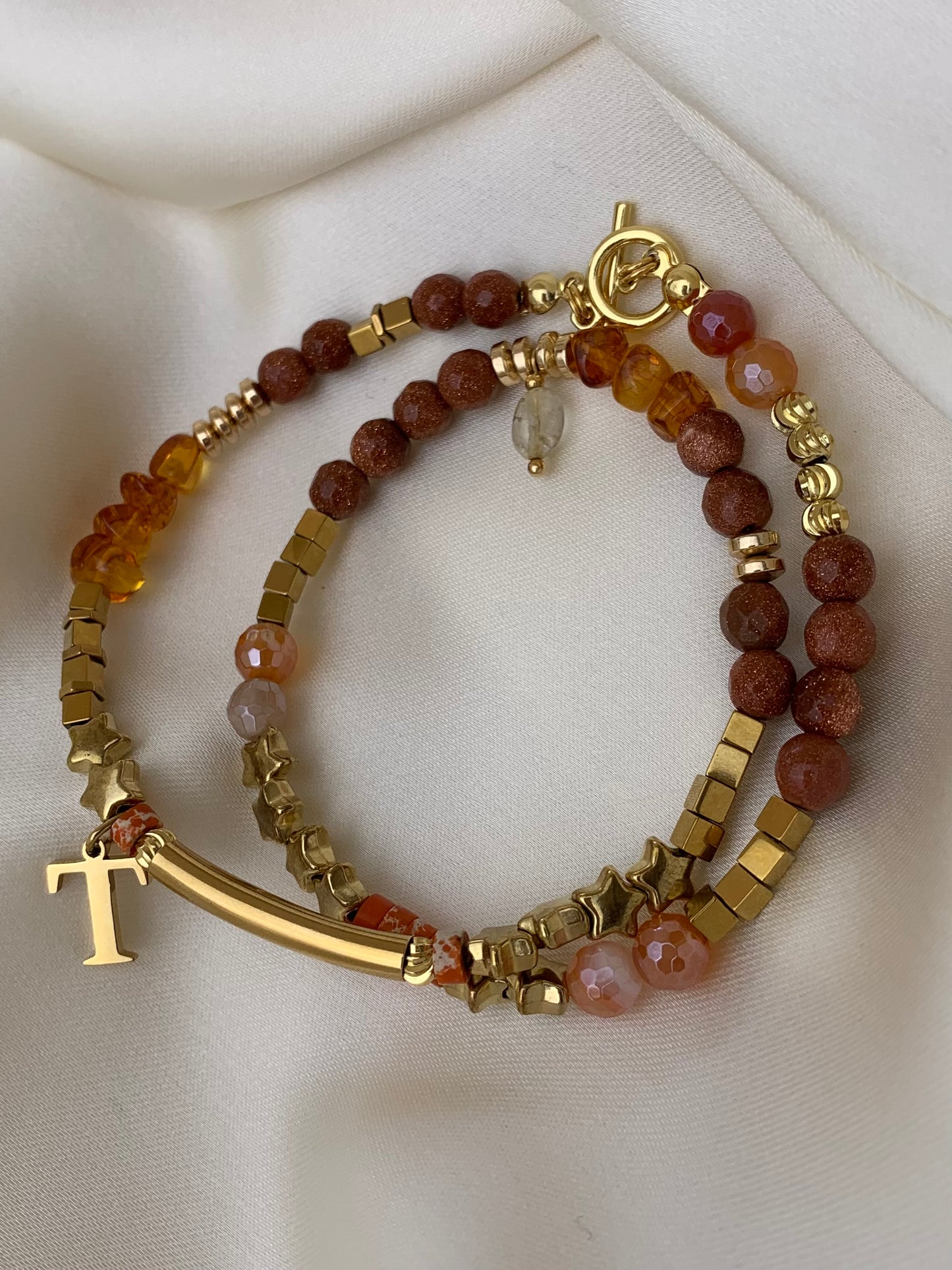 LYSIA - Bracelet/ras du cou – lettre au choix